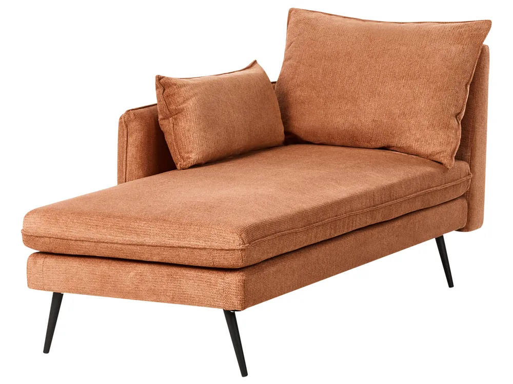 Right-Hand Chaise Longue YERRES Fabric Orange_1003715