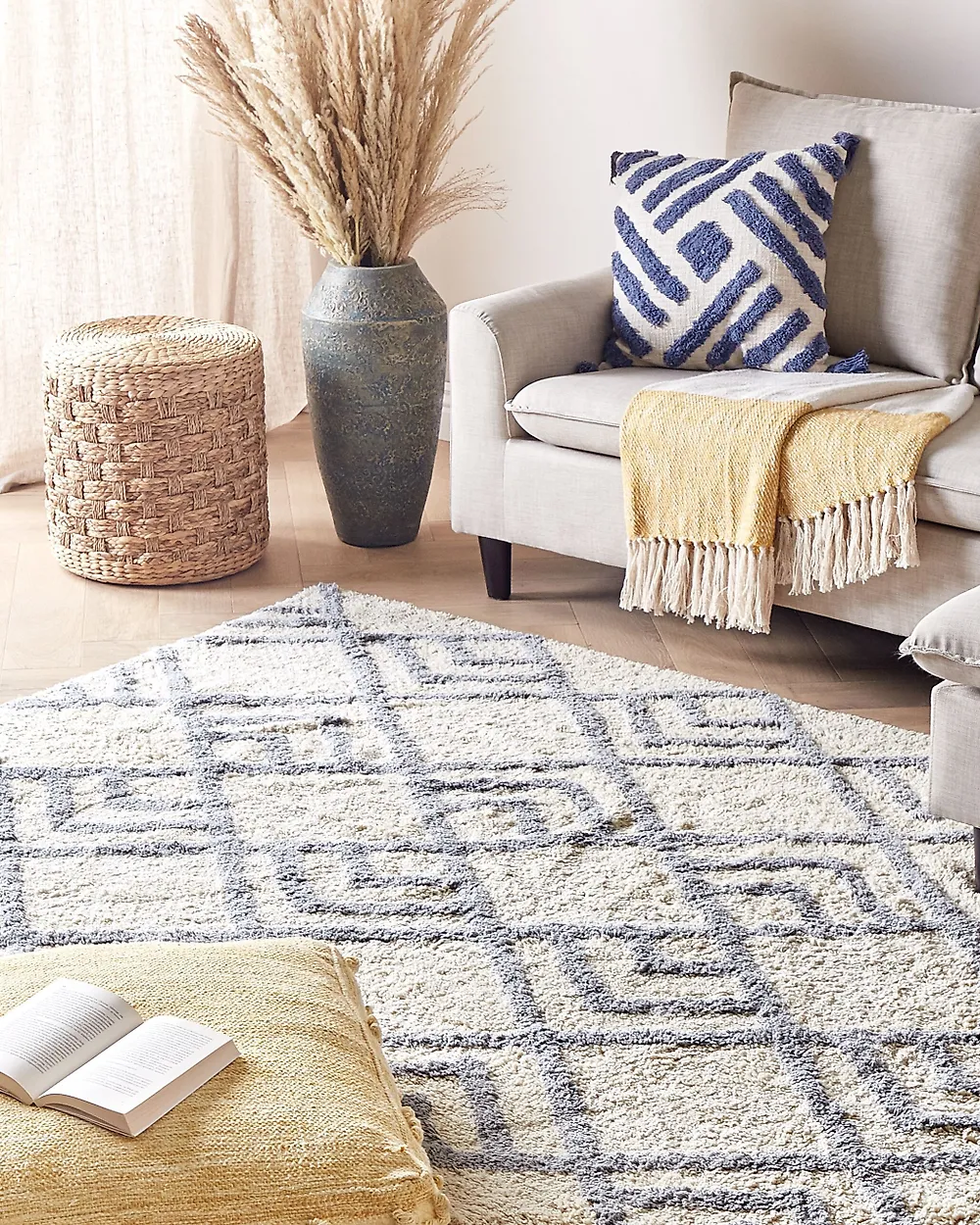 Rug NEVSEHIR Beige 160 x 230 cm Cotton_1179156