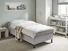 Divan Bed without Headboard Fabric COUNTESS 90 x 200 cm (EU Single) Light Grey