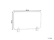 Desk Screen SPLIT 80 x 50 cm Grey_894525