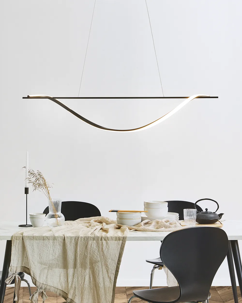 LED Pendant Lamp BODRI Metal Black