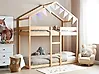 Bunk Bed House Pine Wood LABATUT 90 x 200 cm (EU Single) Light Brown