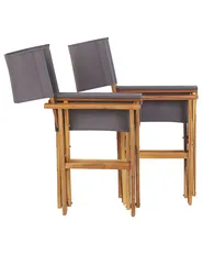 Set of 2 Garden Chairs CINE Acacia Wood Pink_819423