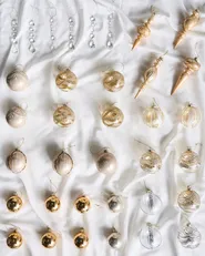Set of 35 Baubles BLING Glass Gold_1028315