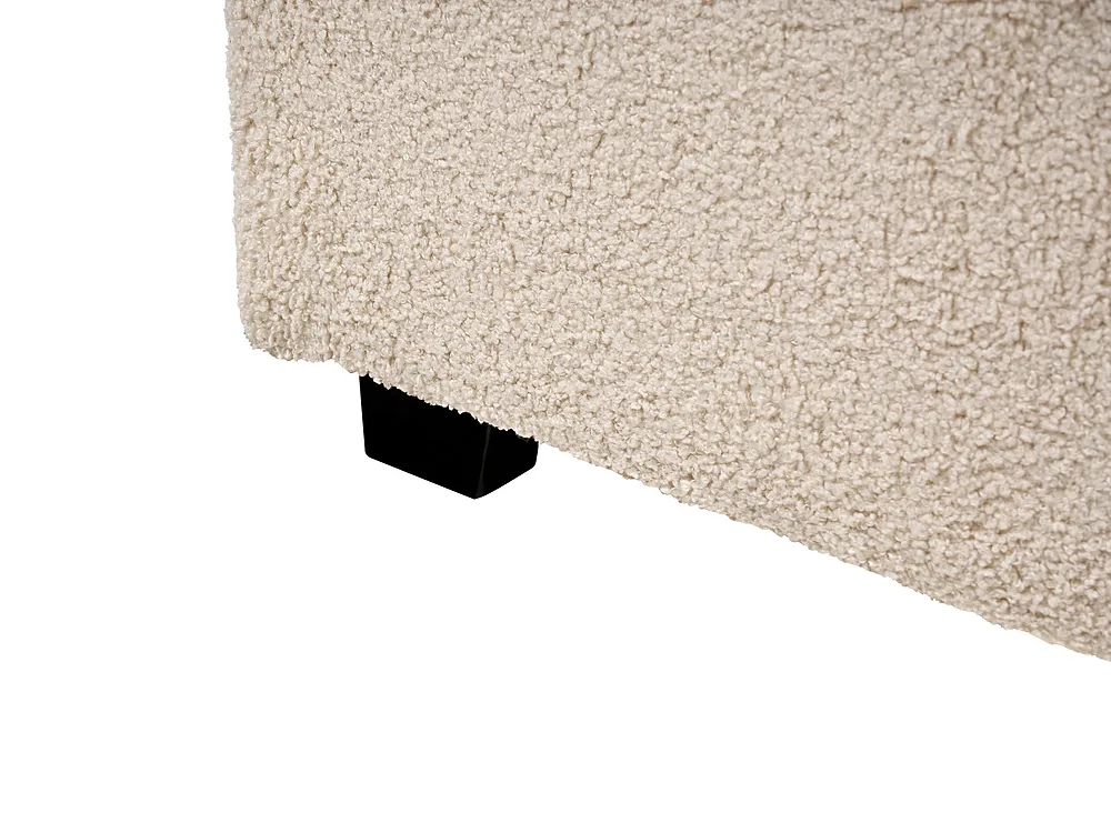 Säng med lamellram Bouclé VAUCLUSE 140 x 200 cm Beige_976007