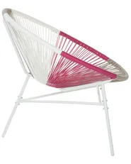 Set of 2 Garden Chairs ACAPULCO PE Rattan Fuchsia Pink_718064