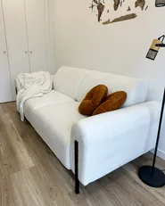 Sofa 3 Seater ASKIM Boucle White_983093
