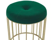 Set of 2 Footstools LUBBOCK Velvet Dark Green_772568