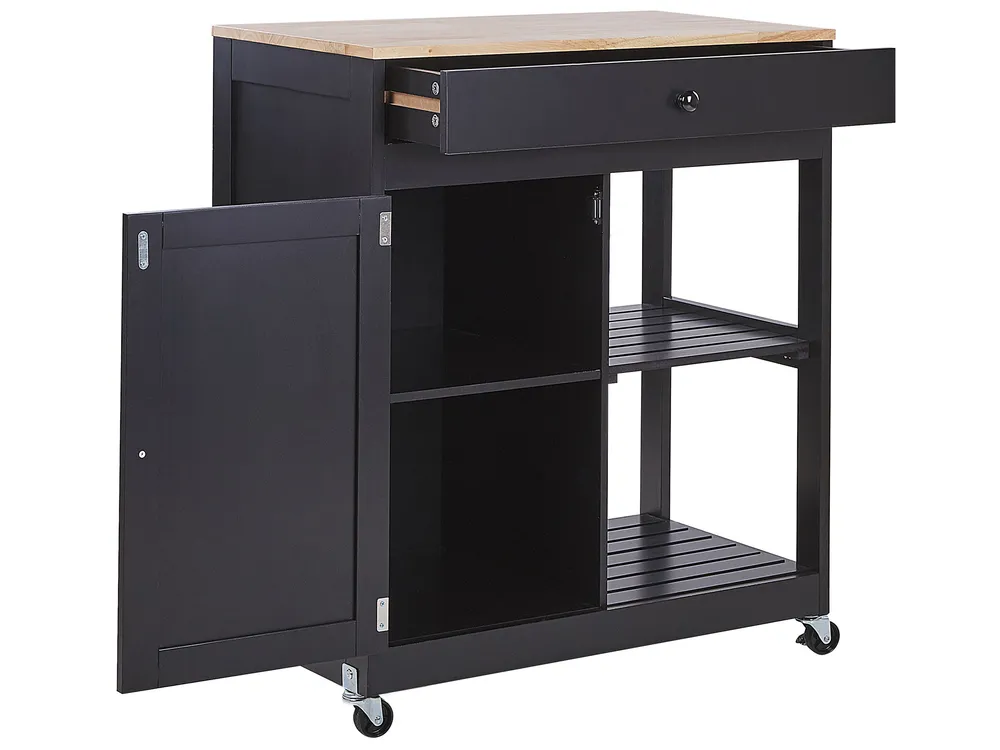 Kitchen Trolley TRAPANI Black_797907