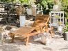 Sun Lounger JAVA Reclining Acacia Wood Light Brown