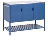 Outdoor Kitchen Cabinet MAENZA Blue Metal