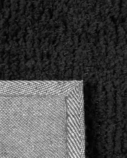 Shaggy Rug DEMRE Black 140 x 200 cm_683511