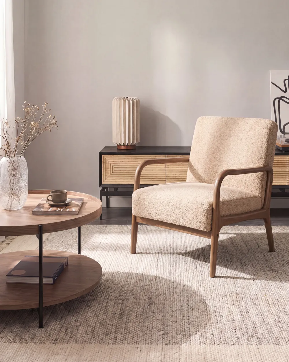 Armchair SENNELS Boucle Beige