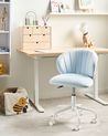 Desk Chair CHEERFUL Velvet Light Blue