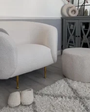 Armchair LOEN Boucle White_1170564