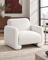 Armchair SALAND Fabric White_1175106