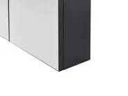 Bathroom Wall Mounted Mirror Cabinet NAVARRA 80 cm 70 cm Black_905875