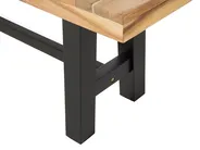 Garden Bench SCANIA 140 cm Acacia Wood Black_705195