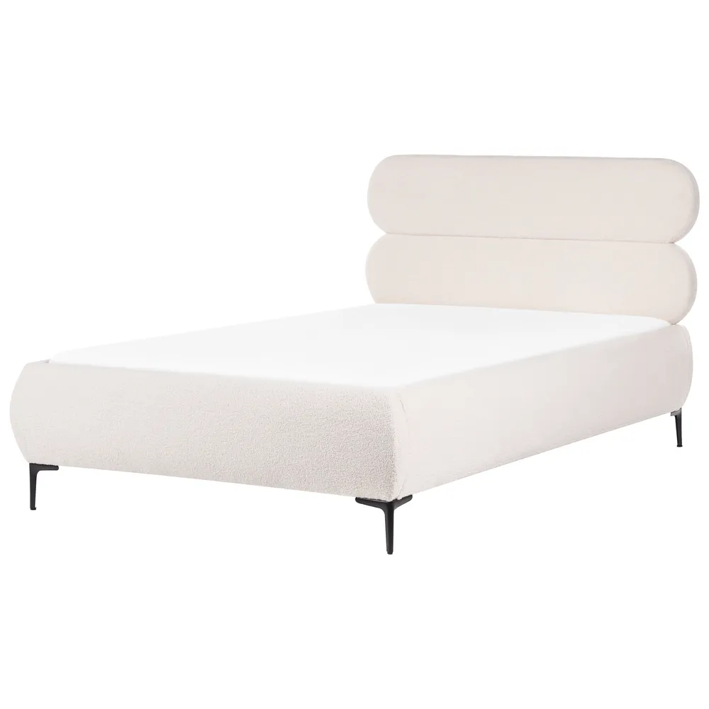 Bed Boucle LESSAY 120 x 200 cm (EU Small Double) Off-White_1125001