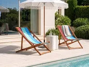 Set of 2 Sun Lounger Replacement Fabrics ANZIO/AVELLINO 113 x 44 cm Multicolour_1073697