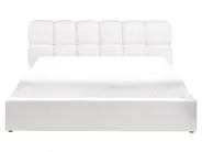 Ottoman Bed BASTON Fabric Off-White 160 x 200 cm (EU King Size)_997043