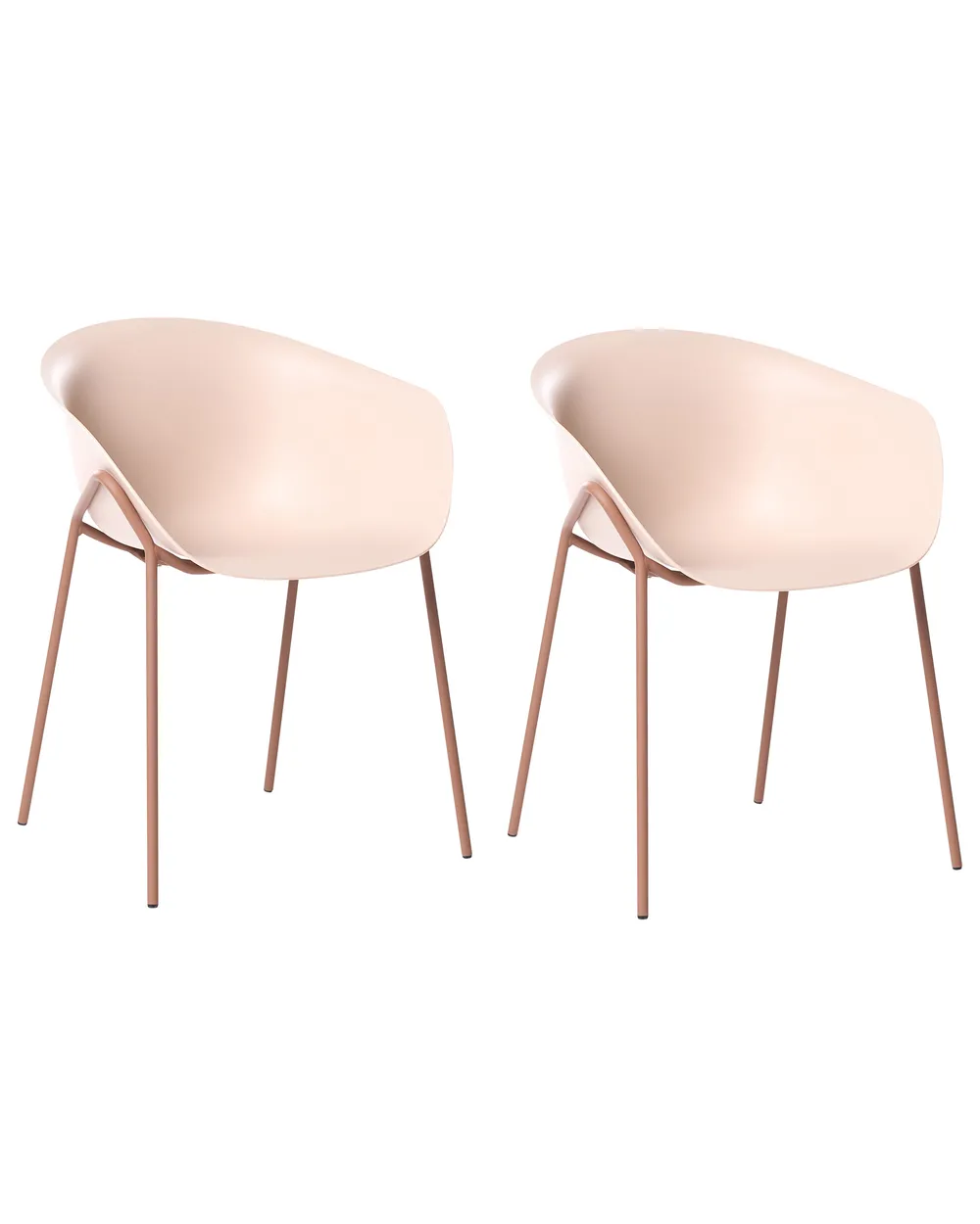 Set of 2 Garden Chairs METEORA Synthetic Material Beige