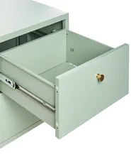2 Drawer Bedside Table KYLEA Metal Mint Green_1053249