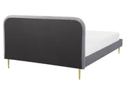 Säng med lamellram Sammet FLAYAT 160 x 200 cm Grå_767520