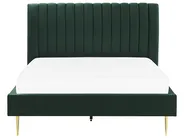 Säng med lamellram Sammet MARVILLE 160 x 200 cm Smaragdgrön_836023