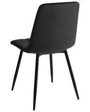 Set med 4 matstolar POWELL Sammet Svart_966741