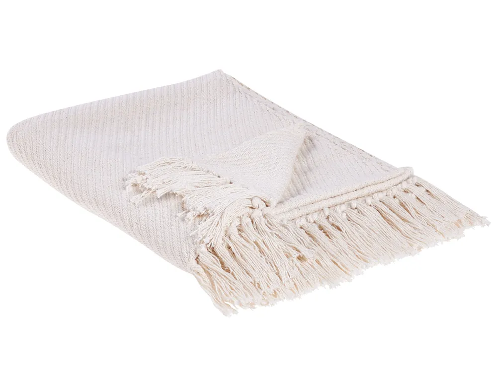 Blanket YARSA Cotton 125 x 150 cm Beige