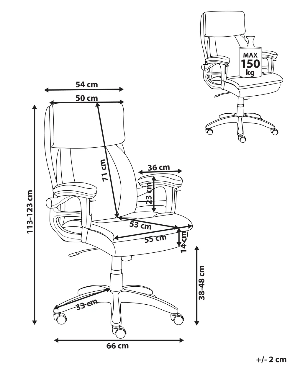 Executive Chair GALLANT Faux Leather Beige_990402