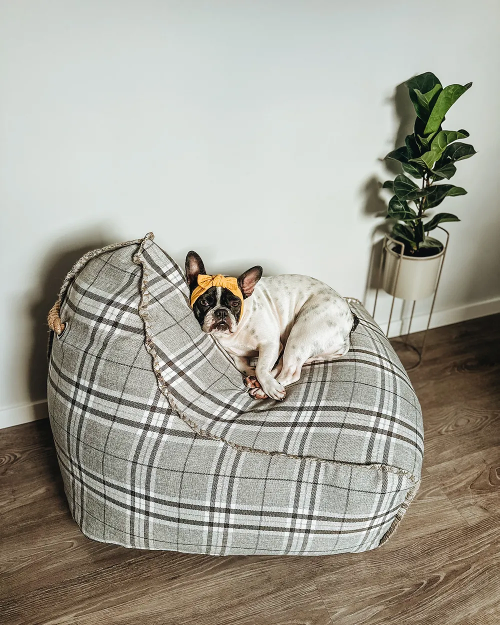 Bean Bag 200 L DROP LINEN 63 cm 75 cm Grey_940008