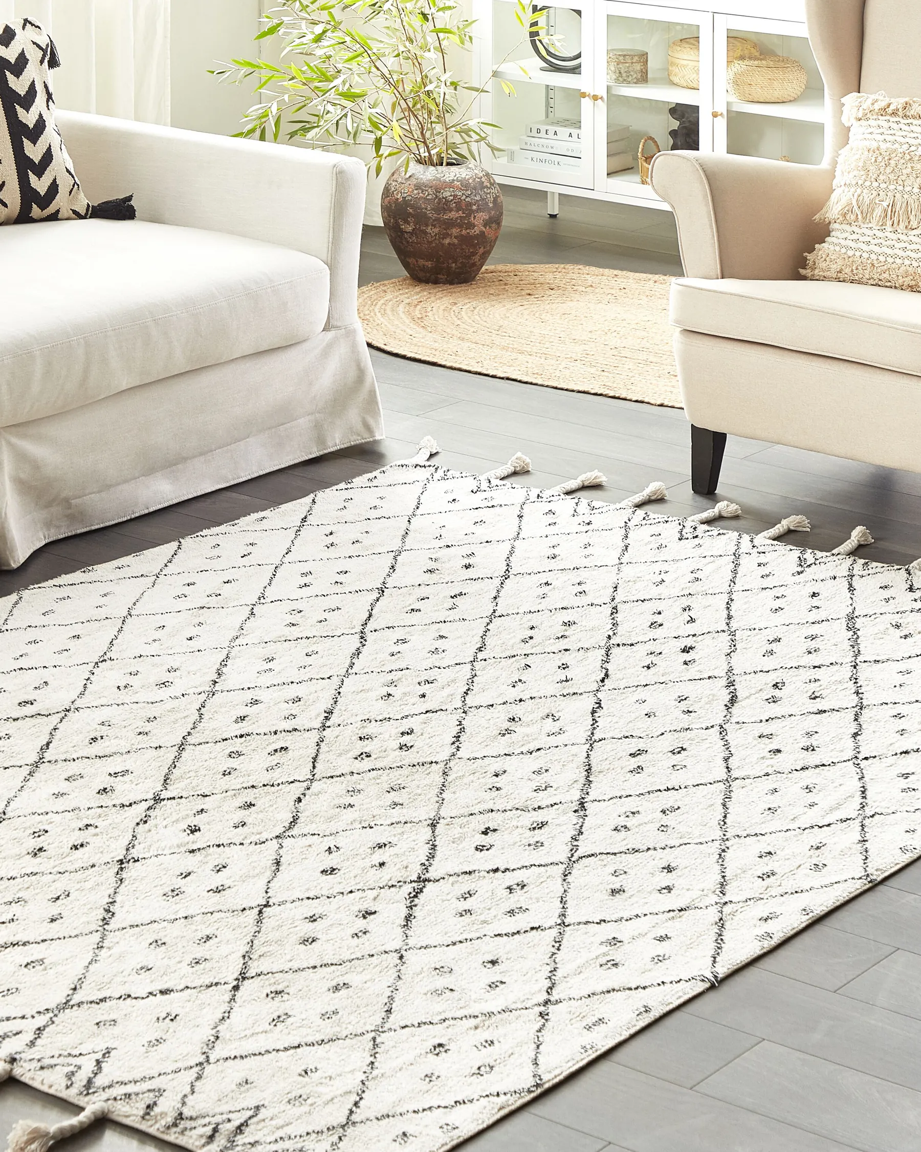 Matta AGADIR Off-White 140 x 200 cm Bomull_831341