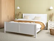 Bed Wood CHAMPAGNAT 180 x 200 cm (EU Super King) White_1176558