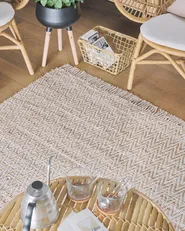Rug AFRIN Beige 140 x 200 cm Jute_807458