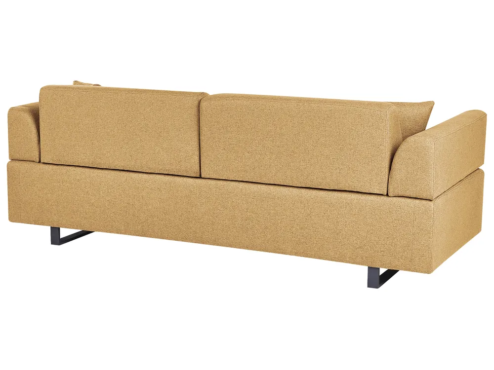 Sofa 3 Seater SOKNA with Tables Fabric Yellow_952845