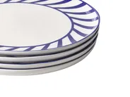 Set of 12 Dinnerware SHISO Porcelain White/ Blue_1064157