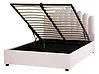 Ottoman Bed VINCENNES Velvet Pastel Pink 140 x 200 cm (EU Double)