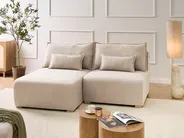 Modular Corner Sofa NERBO Boucle Beige Right Hand_1034663
