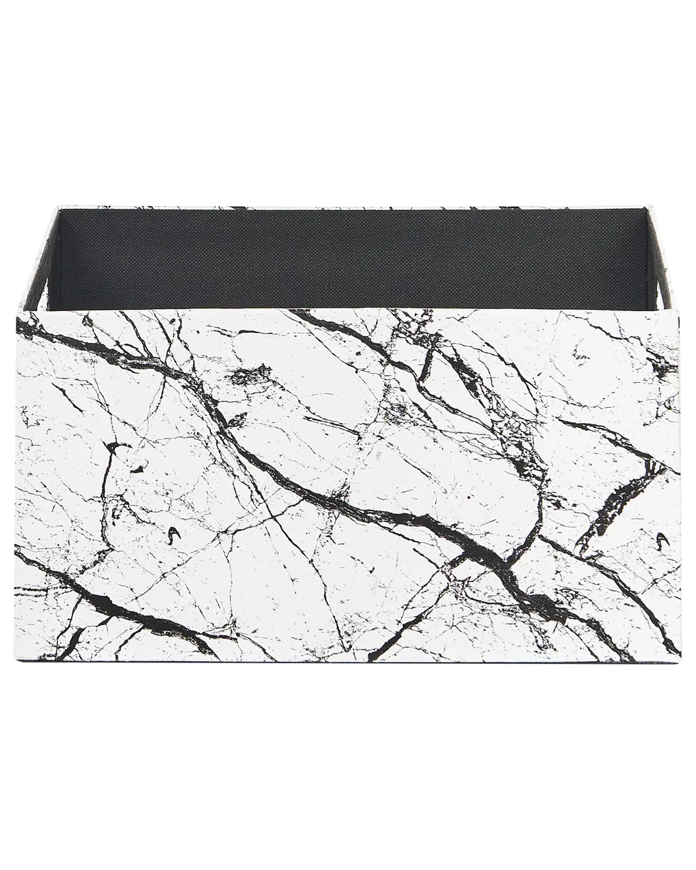 Set of 3 Boxes LARSA Faux Leather White_954306