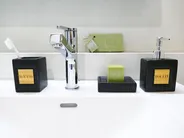 4-Piece Bathroom Accessories Set KOUROU Ceramic Black_838500
