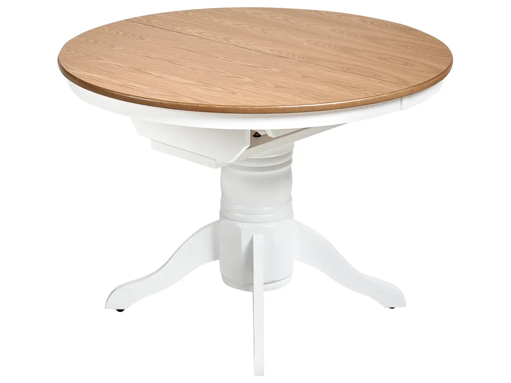 Förlängningsbart matbord AKRON Ljus askfanér 106/150 cm 106 cm Trä_996810