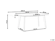 Förlängningsbart matbord MOSBY Grå marmor 160/200 cm 90 cm_793882