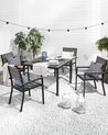 Set of 4 Garden Chairs PRATO Grey