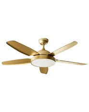 Ceiling Fan with Light GOSHAABA with Remote LED Brass_988751
