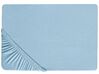 Fitted Sheet HOFUF 90 x 200 cm Cotton Light Blue
