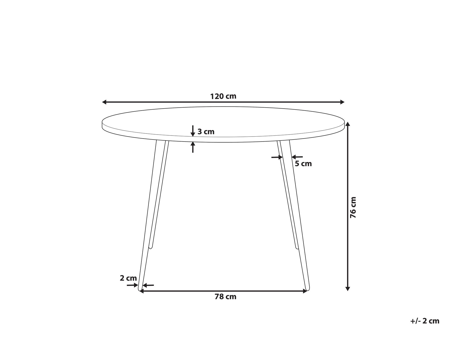 Matbord ODEON Vit marmor 120 cm 120 cm_775982