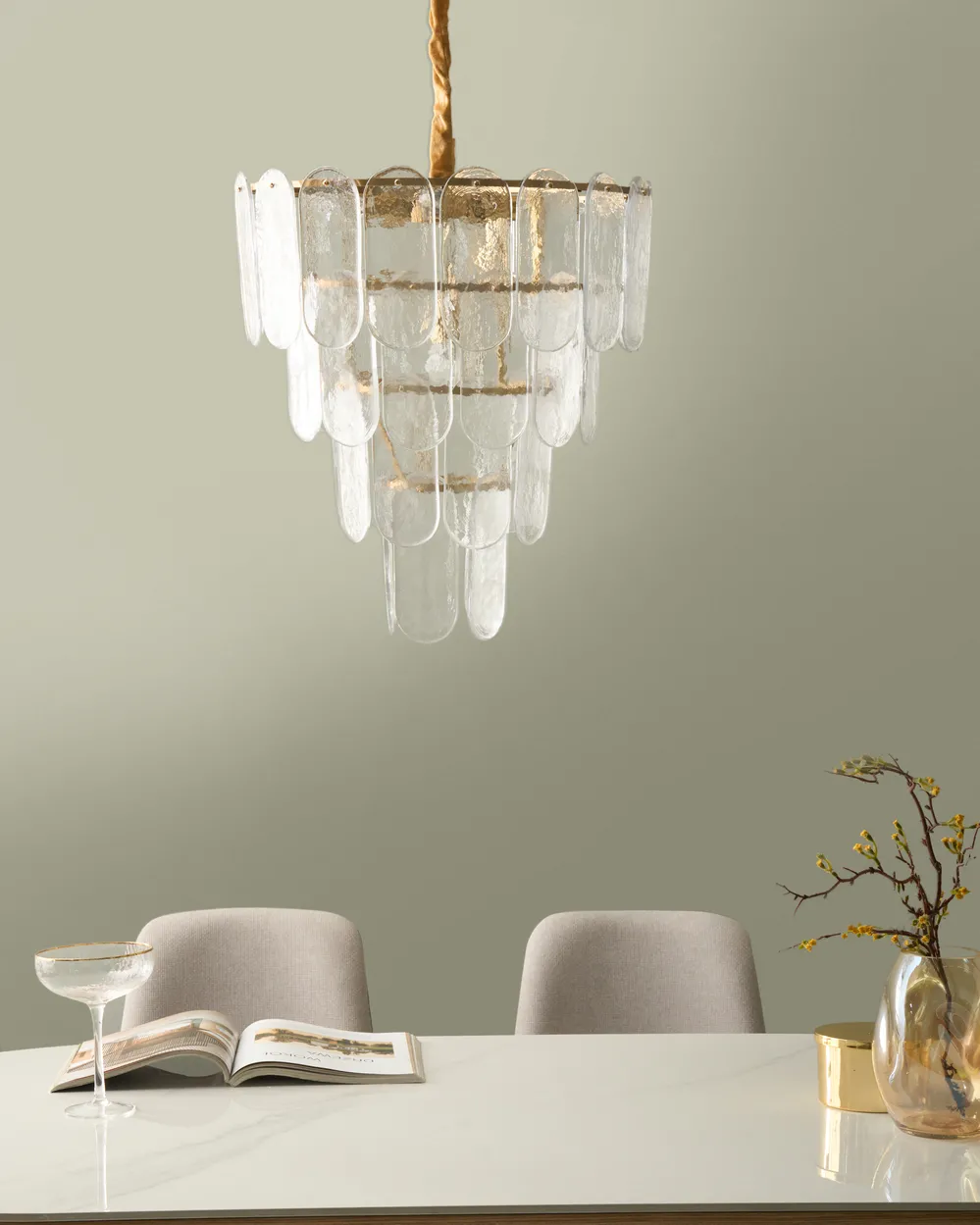 Ljuskrona CARAVELI Glas Mässing_1005177