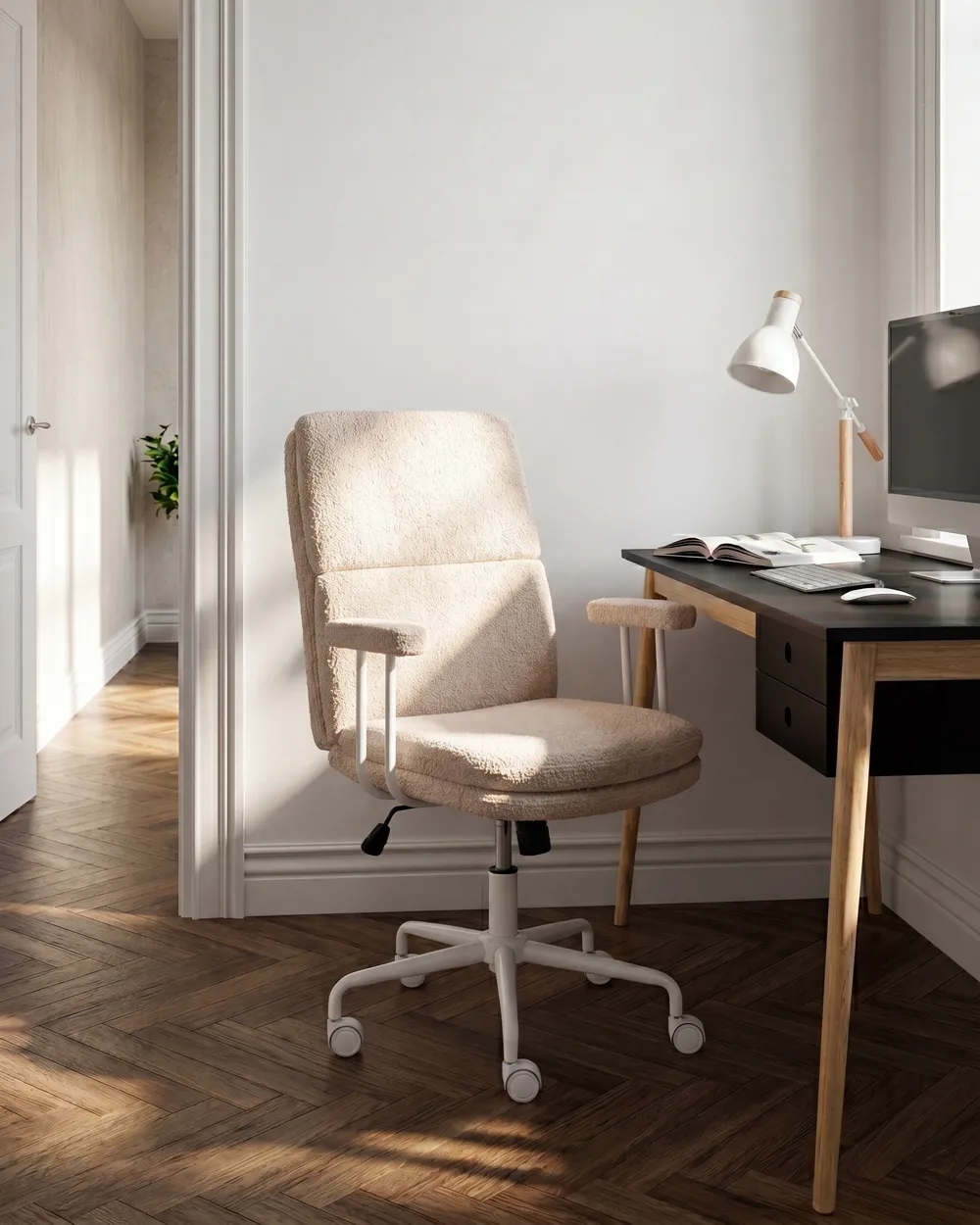 Office Chair VERO Boucle Off-White